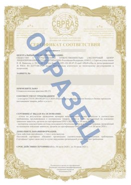 Образец Сертификат СТО 01.064.00220722.2-2020 Карабаш Сертификат СТО 01.064.00220722.2-2020 
